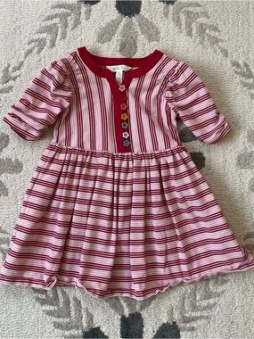 Matilda Jane Pink & Red Striped Dress 4T